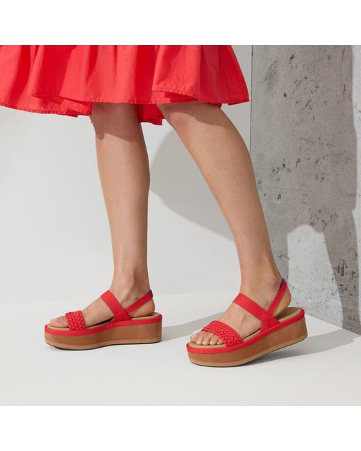 Rothy's Red The Lightweight Wedge Sandal