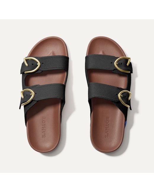 Rothy's Black The Buckle Slide