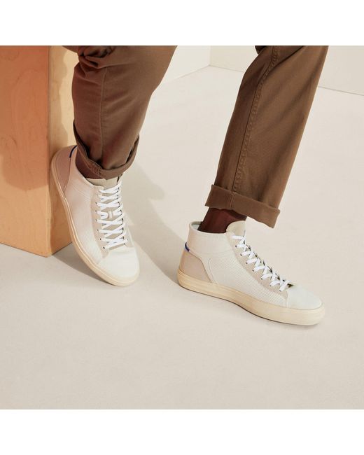 White Rothys Rothy's High Top Sneaker in White for Men | Lyst