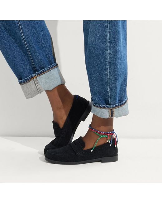 Rothy's Blue The Revelvet Penny Loafer