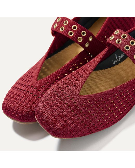 Rothy's Red The Max Buckle Mary Jane