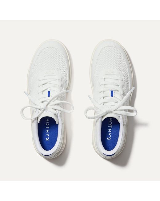 White Rothys Rothy's The Court Sneaker in White | Lyst