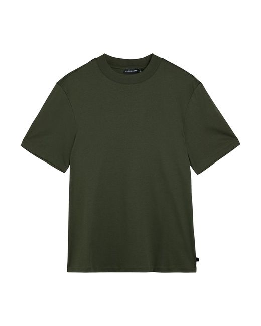 J.Lindeberg Ace Mock Neck Tee Olive in 