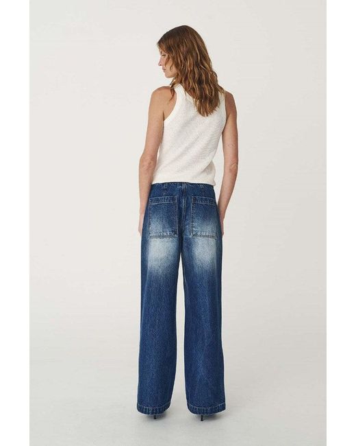 ROWIE Blue Trinity Zip Jeans