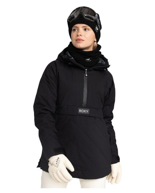 Roxy Black Radiant Lines Overhead Jacket
