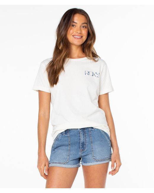 Roxy White Sunset Realm Tee