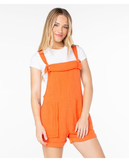Roxy Orange Sundown Dive Romper