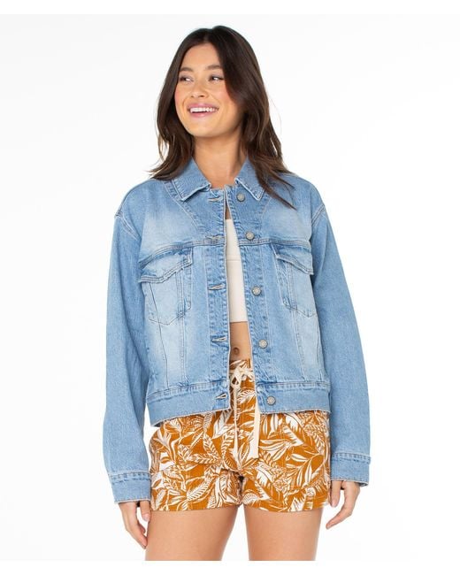Roxy Blue Big Wave Embroidery Jacket