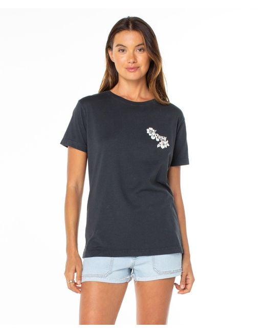 Roxy Blue Hibiscus View Tee