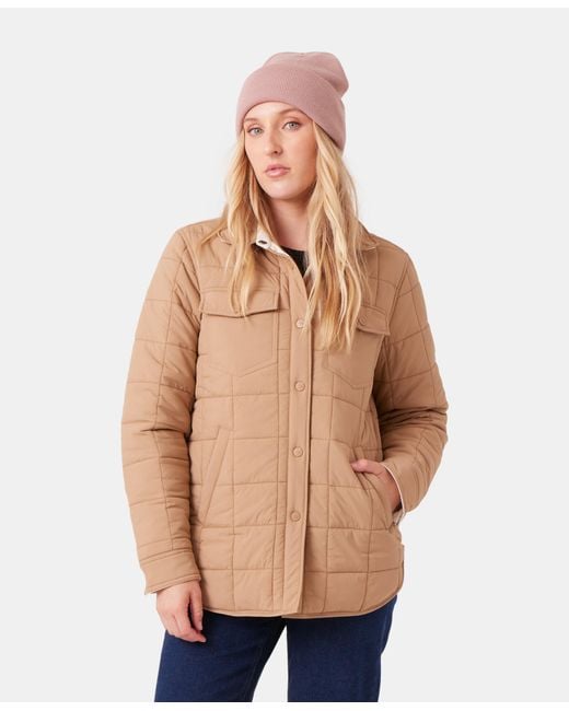 Roxy Natural Alpine Quilted Shacket