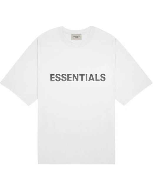 Fear Of God Essentials 3d Silicon Applique Boxy T-shirt White | Lyst
