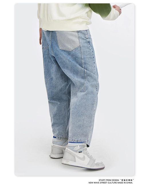 Patched Baggy Jeans in for Men