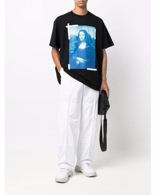 Off-White c/o Virgil Abloh Mona Lisa Oversized T-shirt Black in White ...