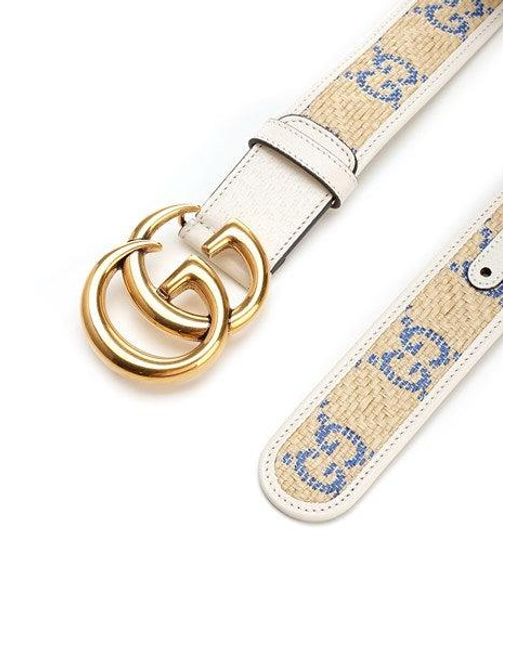 Gucci "gg Marmont" Belt Women in Natural Lyst UK