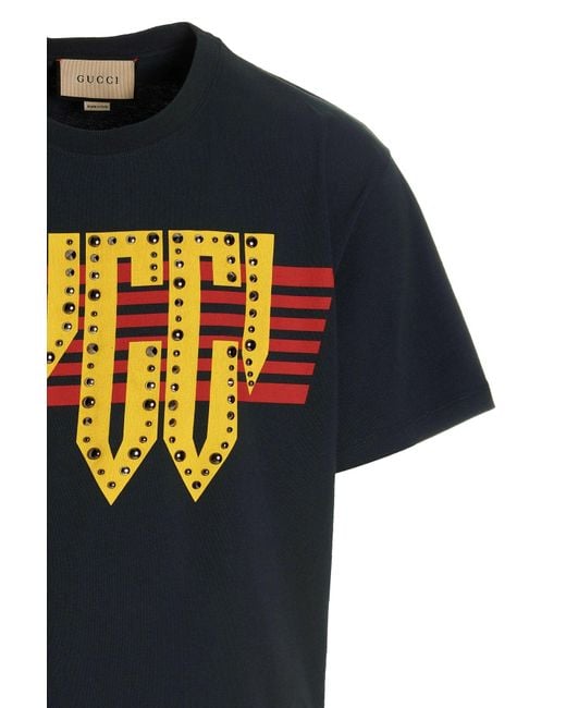 Gucci Studded Logo T-shirt in Black for Men