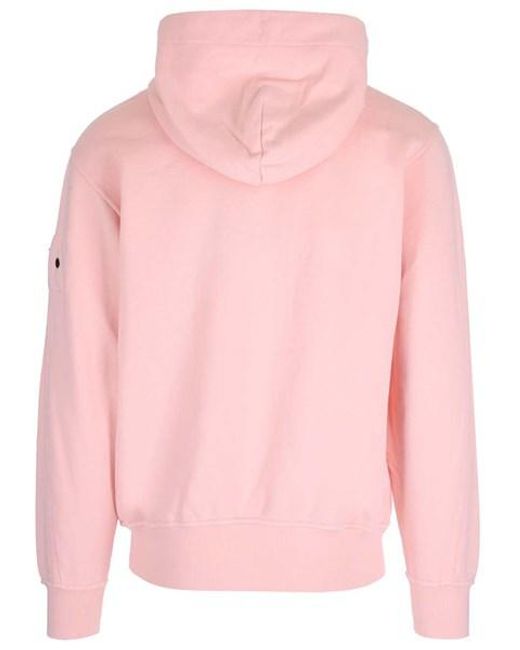 stone island hoodie pink