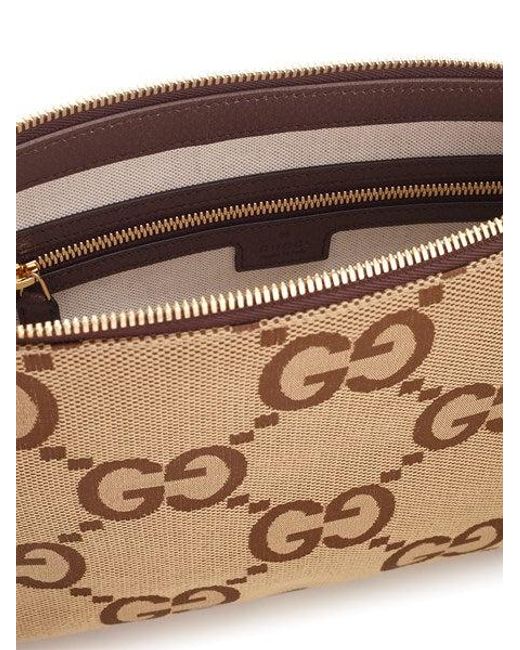 Gucci Canvas Jumbo "gg" Crossbody Bag in Brown for Men Lyst UK