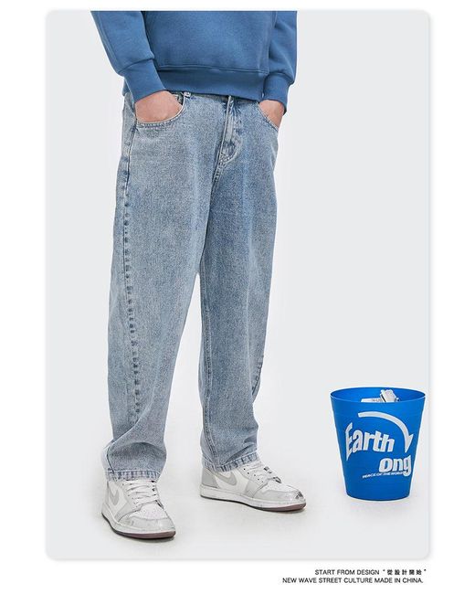 Patched Baggy Jeans in for Men