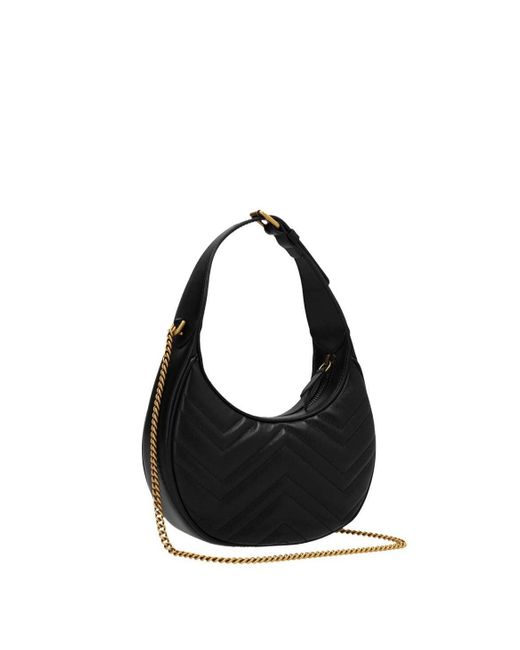 Gucci GG Marmont Mini Shoulder Bag Black Leather