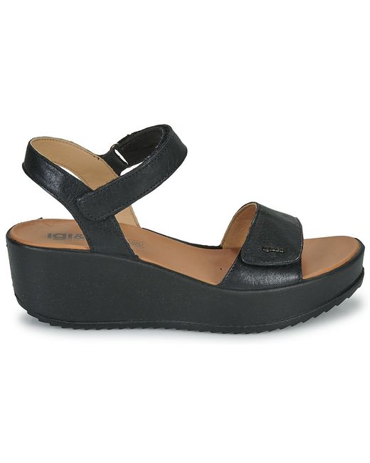 Igi&co Black Wedge Sandals D.candy