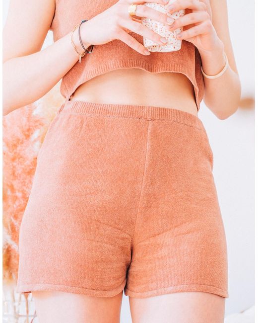 Celeste Orange Shorts Tiphanie