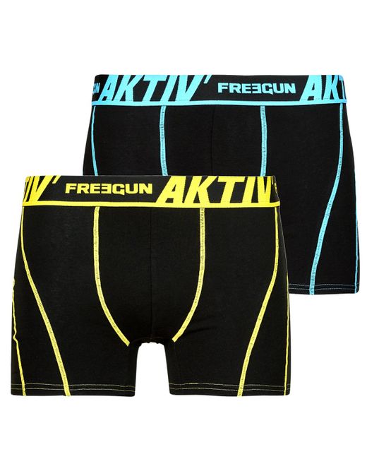 Freegun Black Boxer Shorts Boxers X4 for men