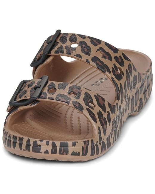 CROCSTM Brown Mules / Casual Shoes Saturday Animal Sandal W