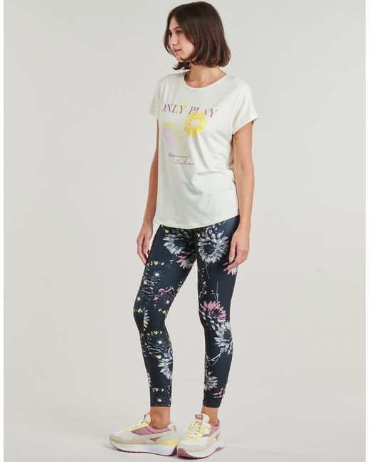 Only Play Gray T Shirt Onpaub-blur On Ss Bat Loose