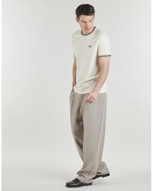 Fred Perry White T Shirt Twin Tipped T-shirt for men