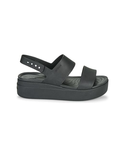 CROCSTM Black Brooklyn Low Wedge W Sandals