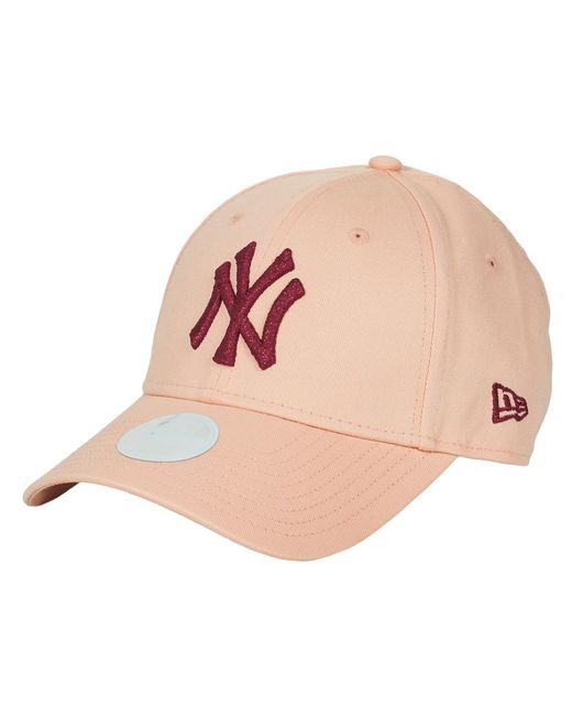 KTZ Pink Cap Female Metallic Logo 9forty® New York Yankees Prs