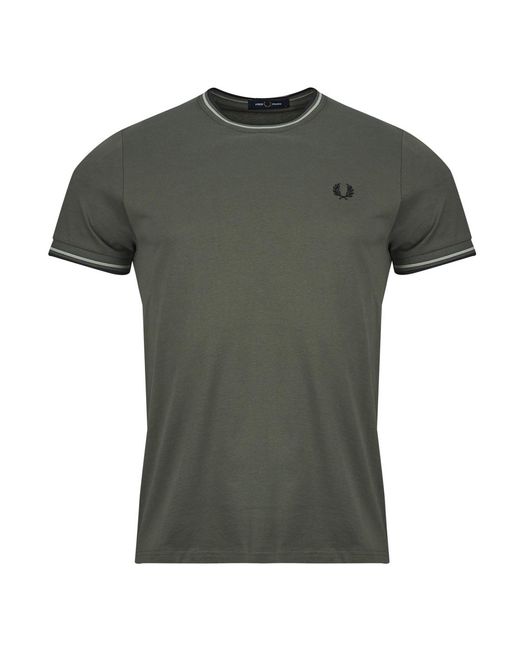 Fred Perry Green T Shirt Twin Tipped T-shirt for men