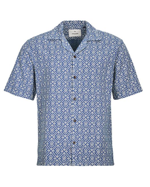 Jack & Jones Blue Short Sleeved Shirt Jprbluvincent for men