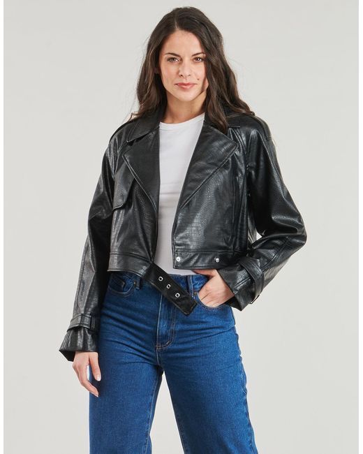 ONLY Black Leather Jacket Onlkira