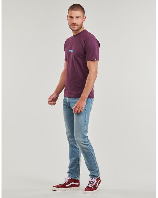 Vans Purple T Shirt Lower Corecase Ss Tee for men
