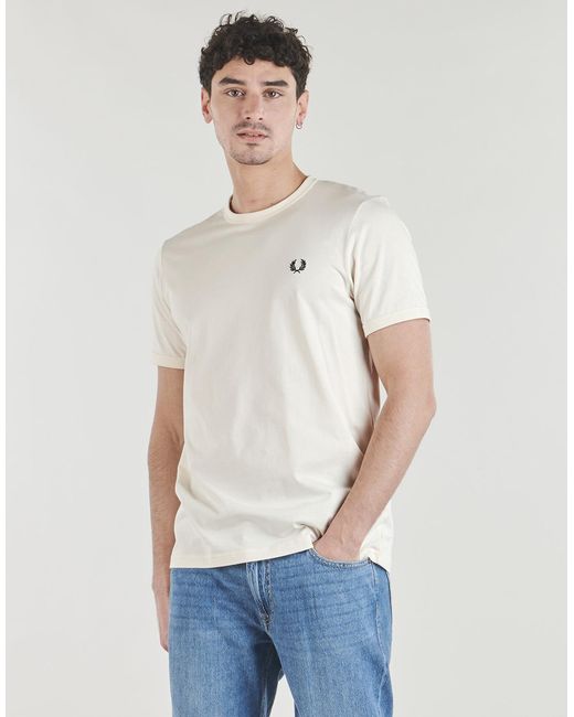 Fred Perry Gray T Shirt Ringer T-shirt for men