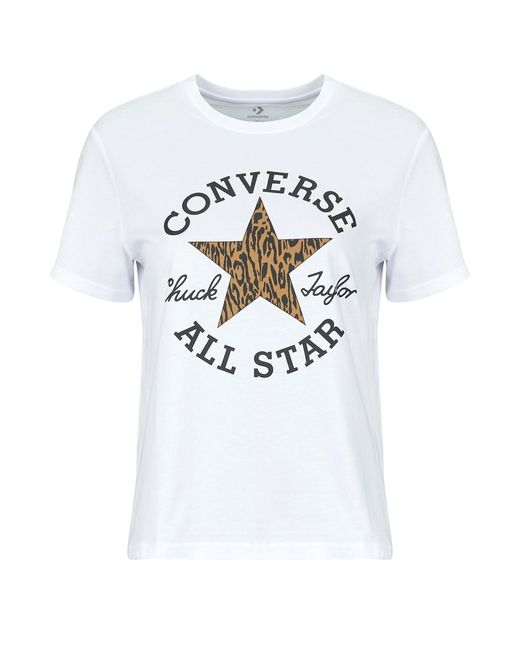 Converse White T Shirt Animal Print Infill Standard Fit Tee