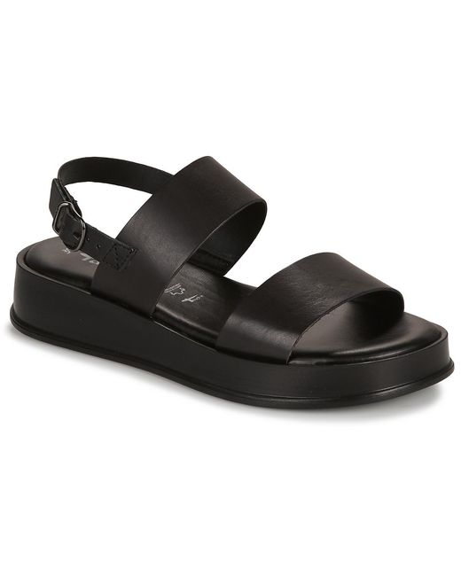 Tamaris Black Wedge Sandals 28238-001