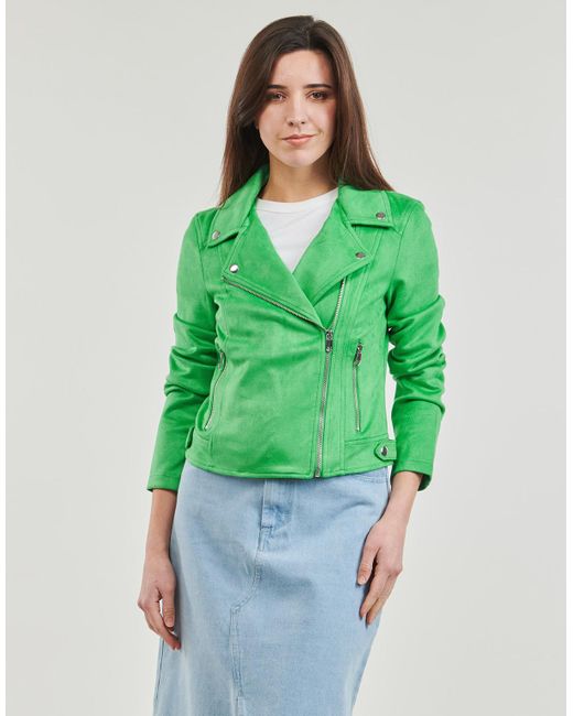 Vero Moda Green Leather Jacket Vmjose
