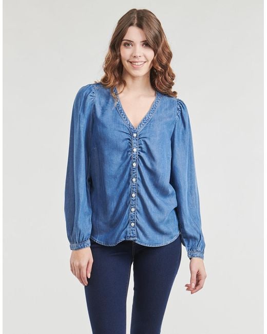 Levi's Blue Shirt Zenda Ls Blouse