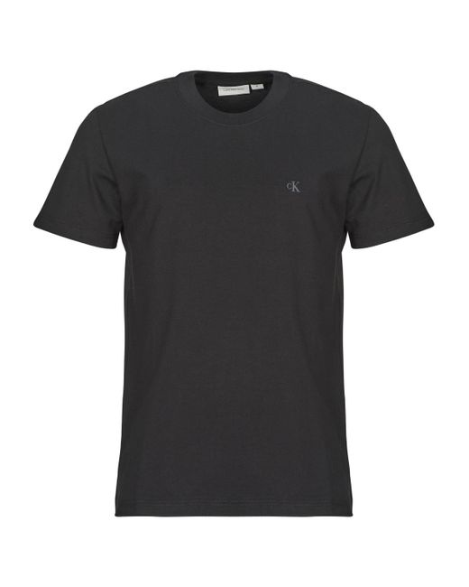 Calvin Klein Black T Shirt Ss Hero Monologo Tee 30s for men