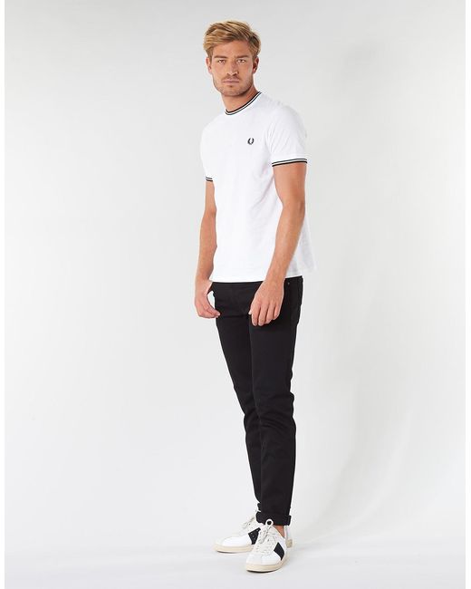 Fred Perry Twin Tipped T-shirt Men's T Shirt In White for men
