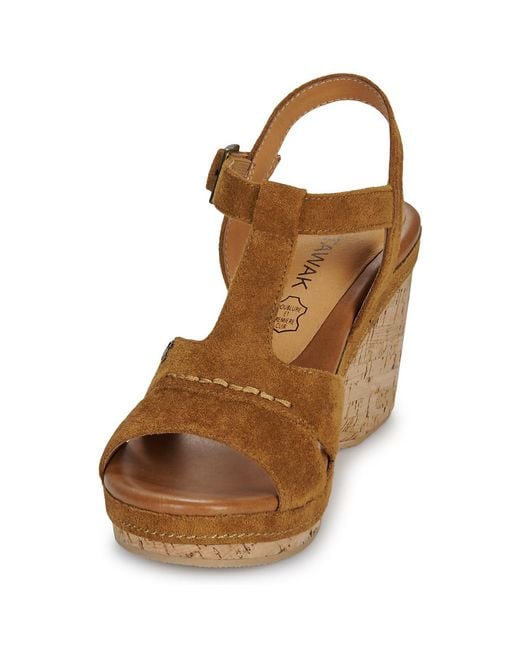 Chattawak Brown Wedge Sandals Laguna