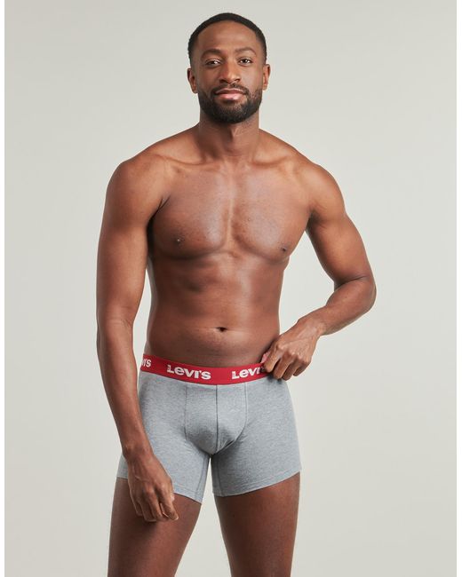 Levi's Gray Boxer Shorts Repeat Logo Boxer Ecom Pack De 6 for men