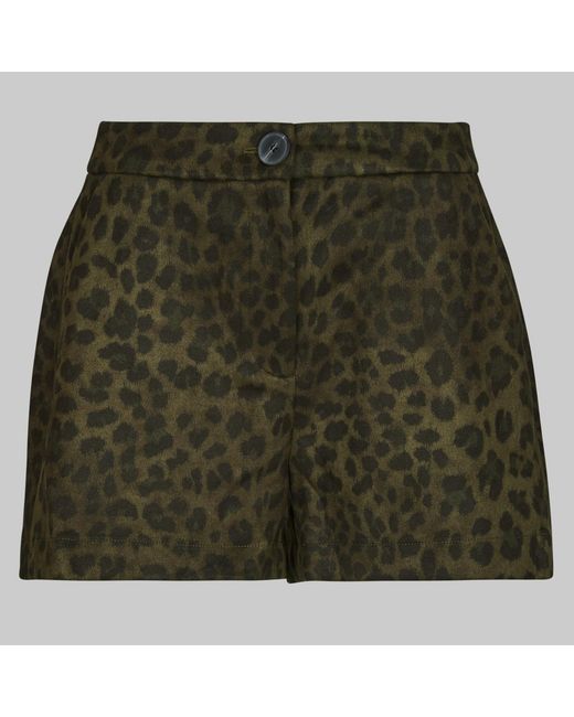 ONLY Green Shorts Onlmoon Aop Fauxsuede