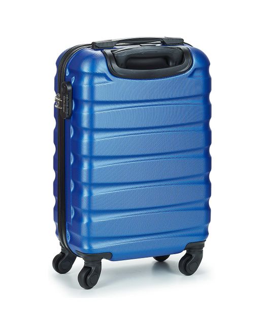 David Jones Blue Hard Suitcase Chauvettini 40l for men