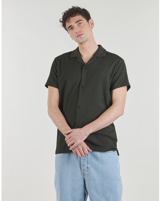 Le Temps Des Cerises Green Short Sleeved Shirt Laris for men