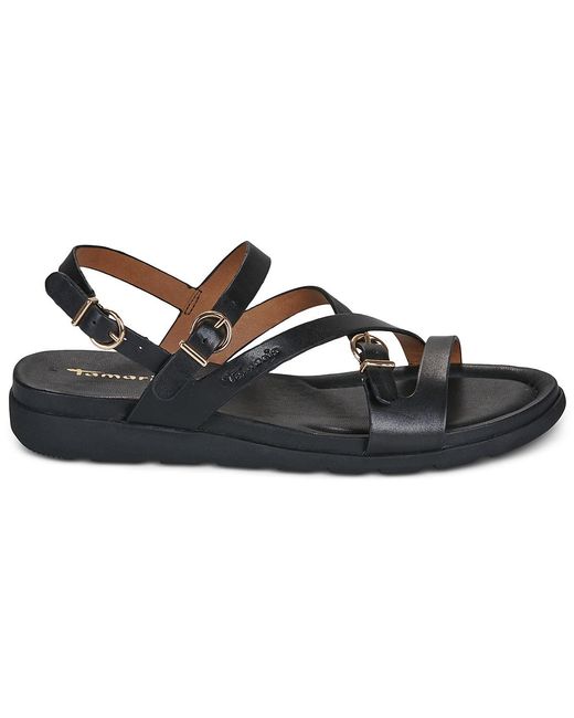 Tamaris Black Flat Sandals 28231