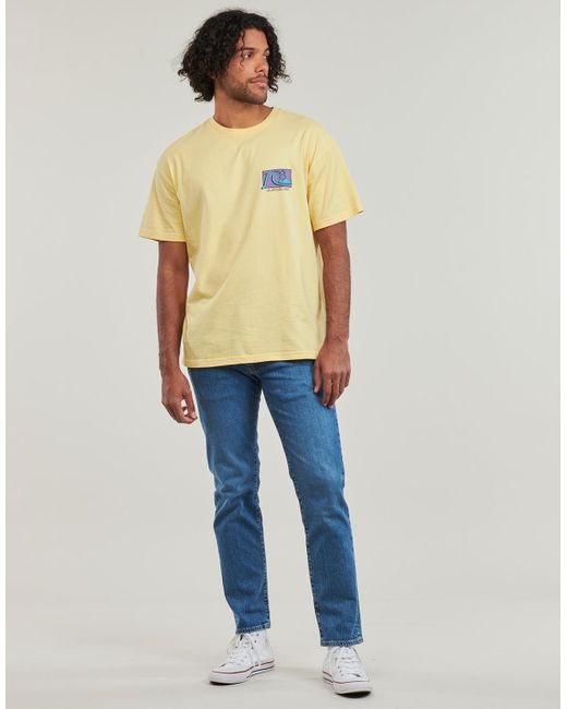 Quiksilver Yellow T Shirt Take Us Back Bubble Ss for men