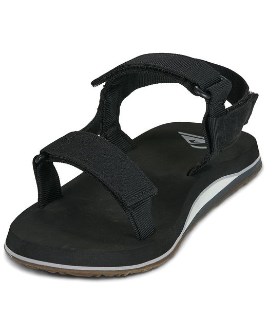 Quiksilver Black Flat Sandals Monkey Caged Ii for men